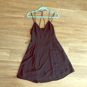 Black Express short flowy open-back party dress